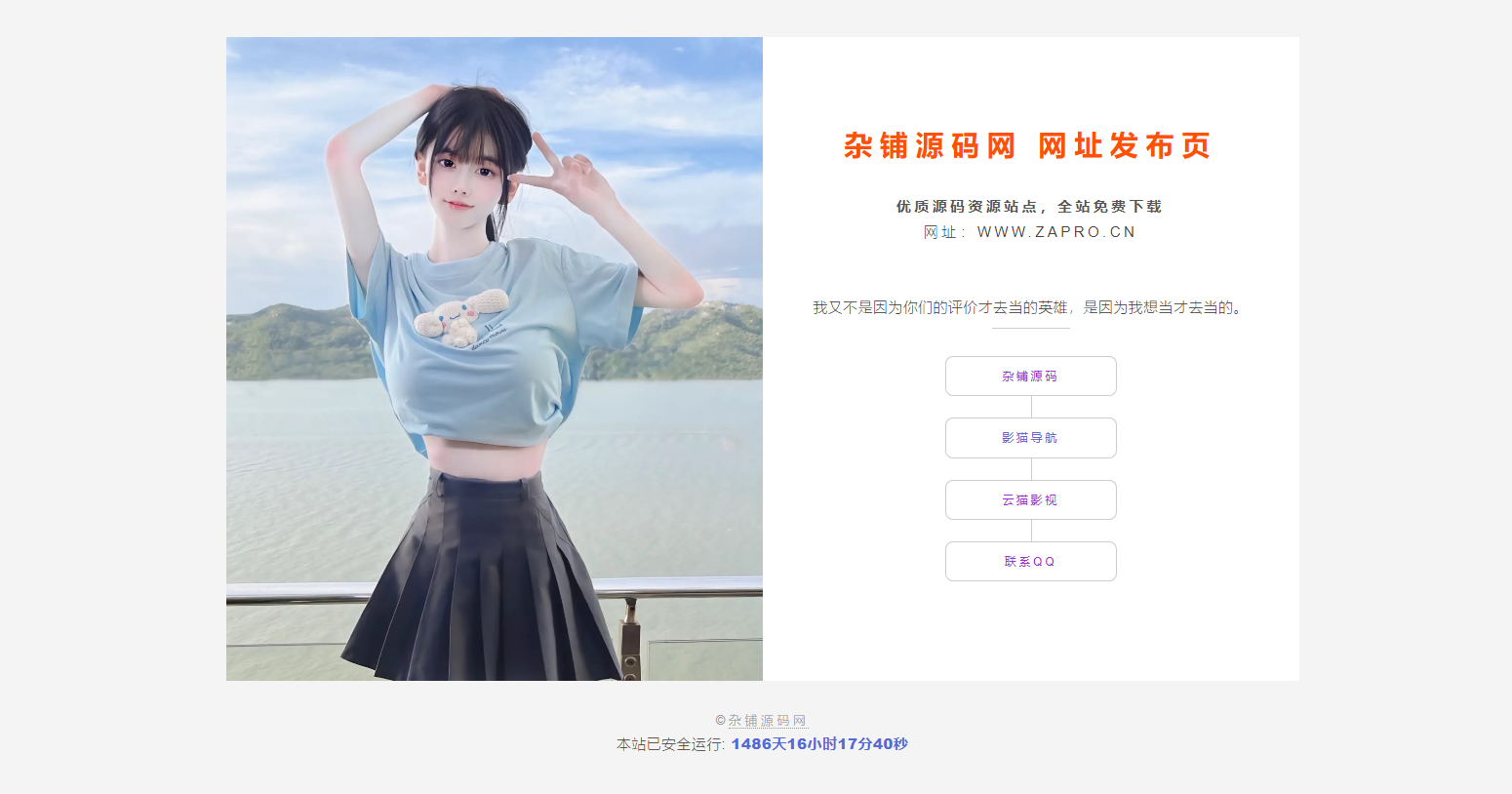 最新简约美观的网址网站引导页HTML源码